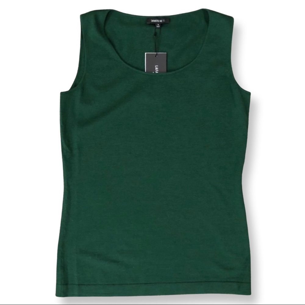 NWT Lafayette 149 Emerald Green 100% Wool Top S